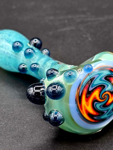 Preview pic of Blue Wig Wag Glass Pipe