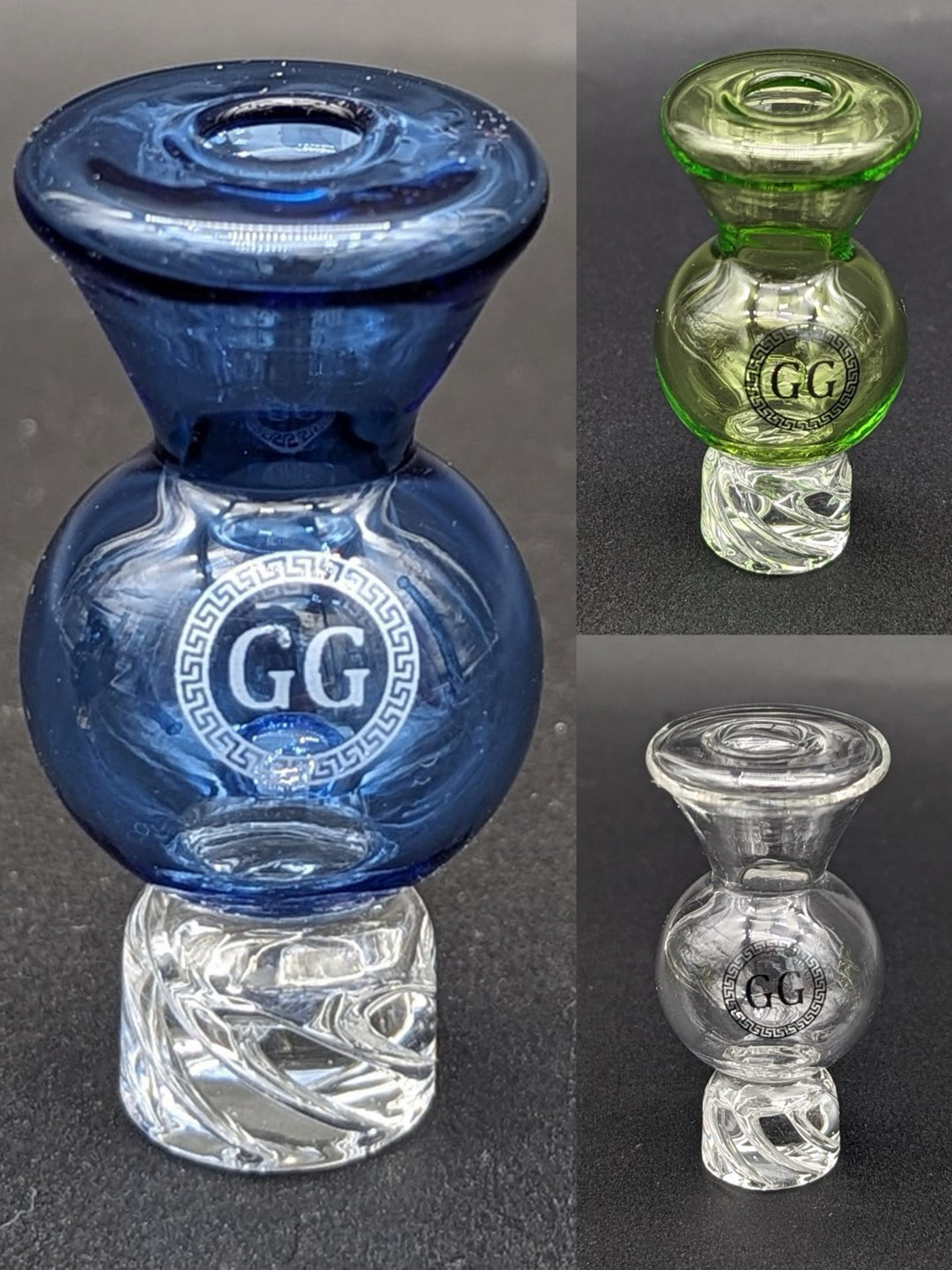 Preview pic of GREEK GLASS BUBBLE SPINNER CAP