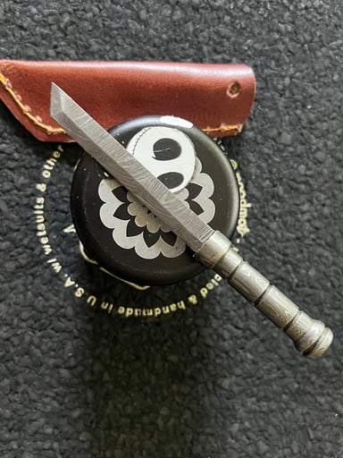 Preview pic of Magnetic Damascus Tanto Katana Sword Dabber and Poker