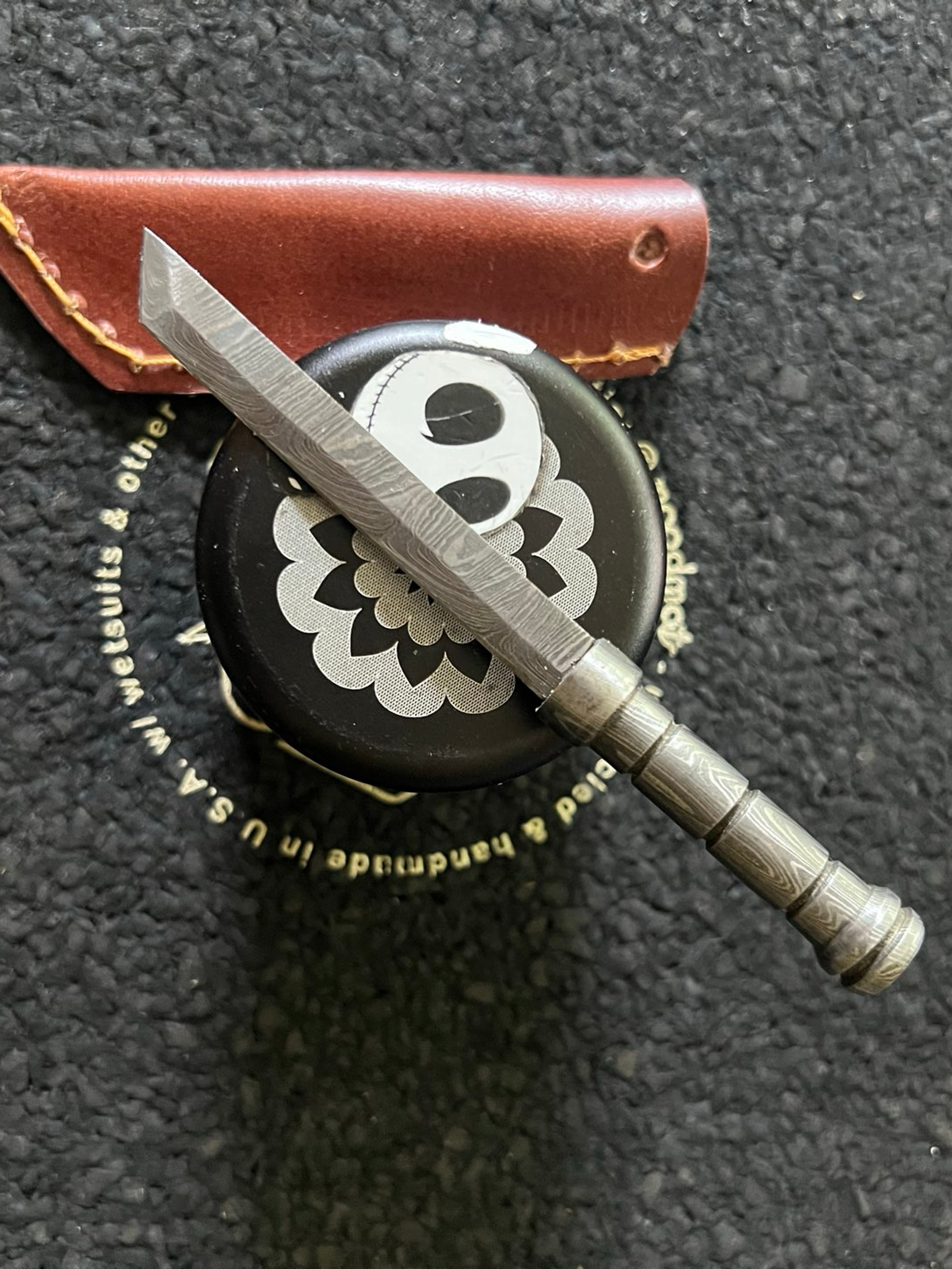 Magnetic Damascus Tanto Katana Sword Dabber and Poker image 0