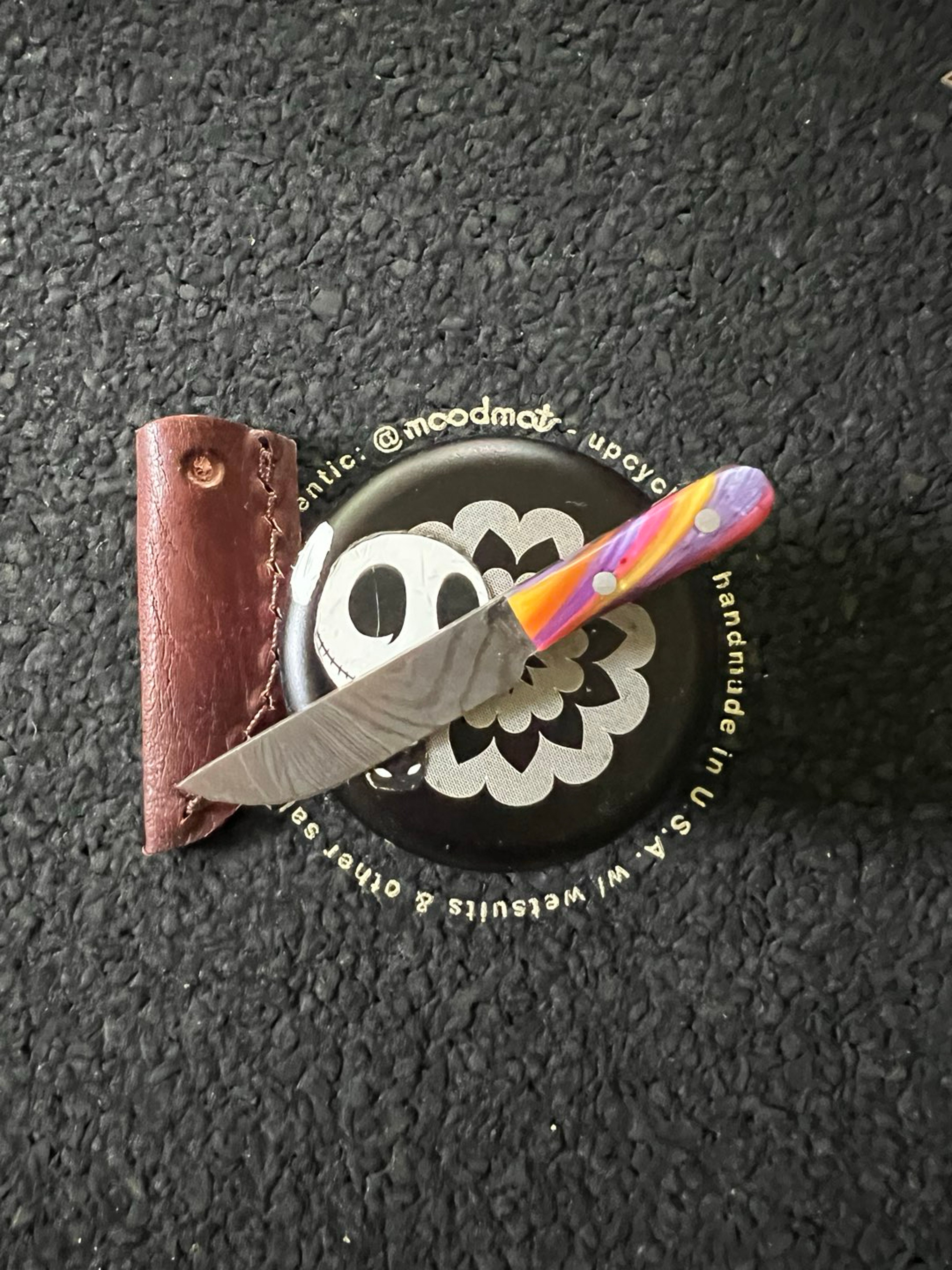 Magnetic Damascus Butcher Chef Knife Sword Dabber and Poker image 0