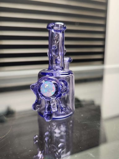 Preview pic of BRAND NEW JDG GLASS PURPLE DRIP MINI RIG