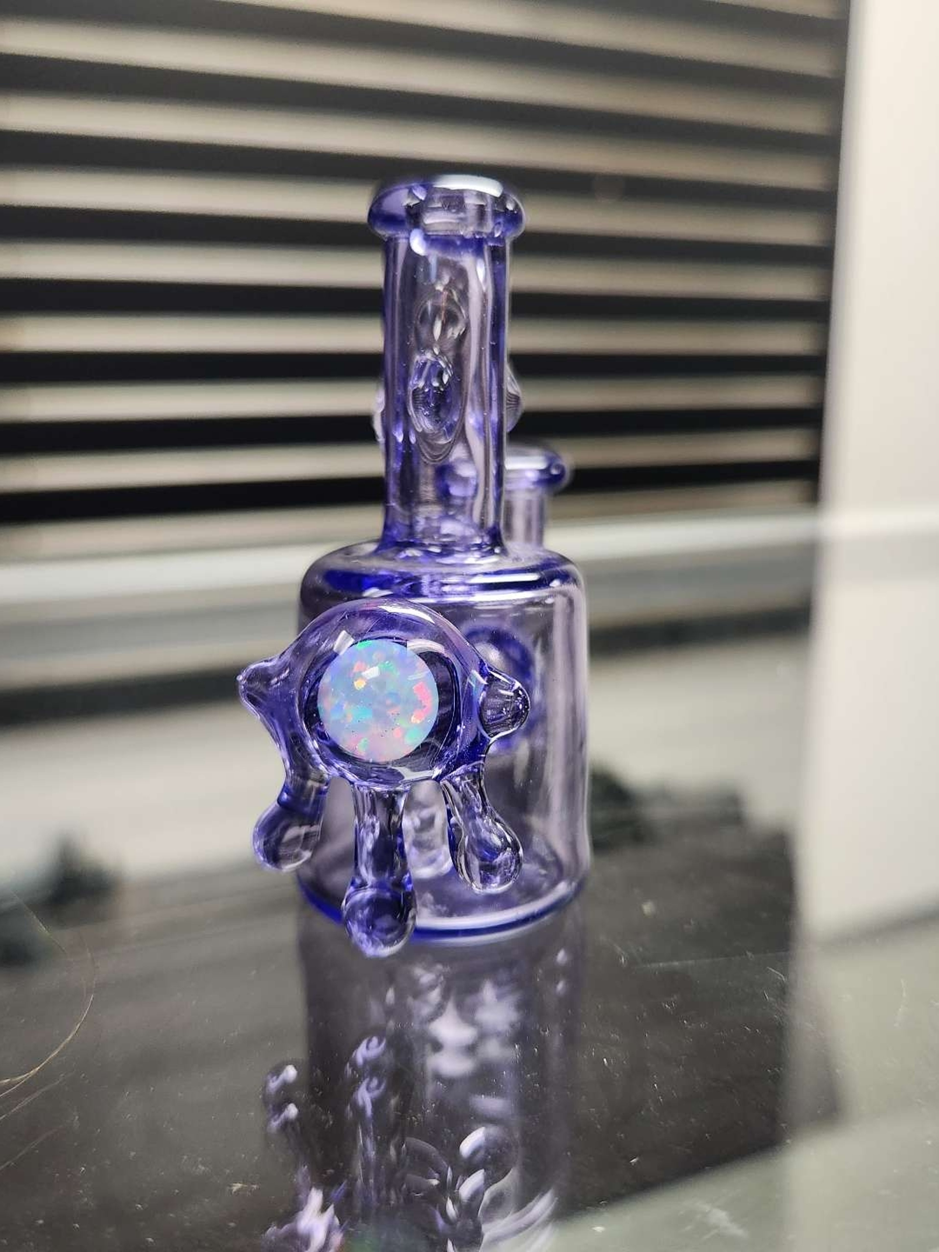 Preview pic of BRAND NEW JDG GLASS PURPLE DRIP MINI RIG