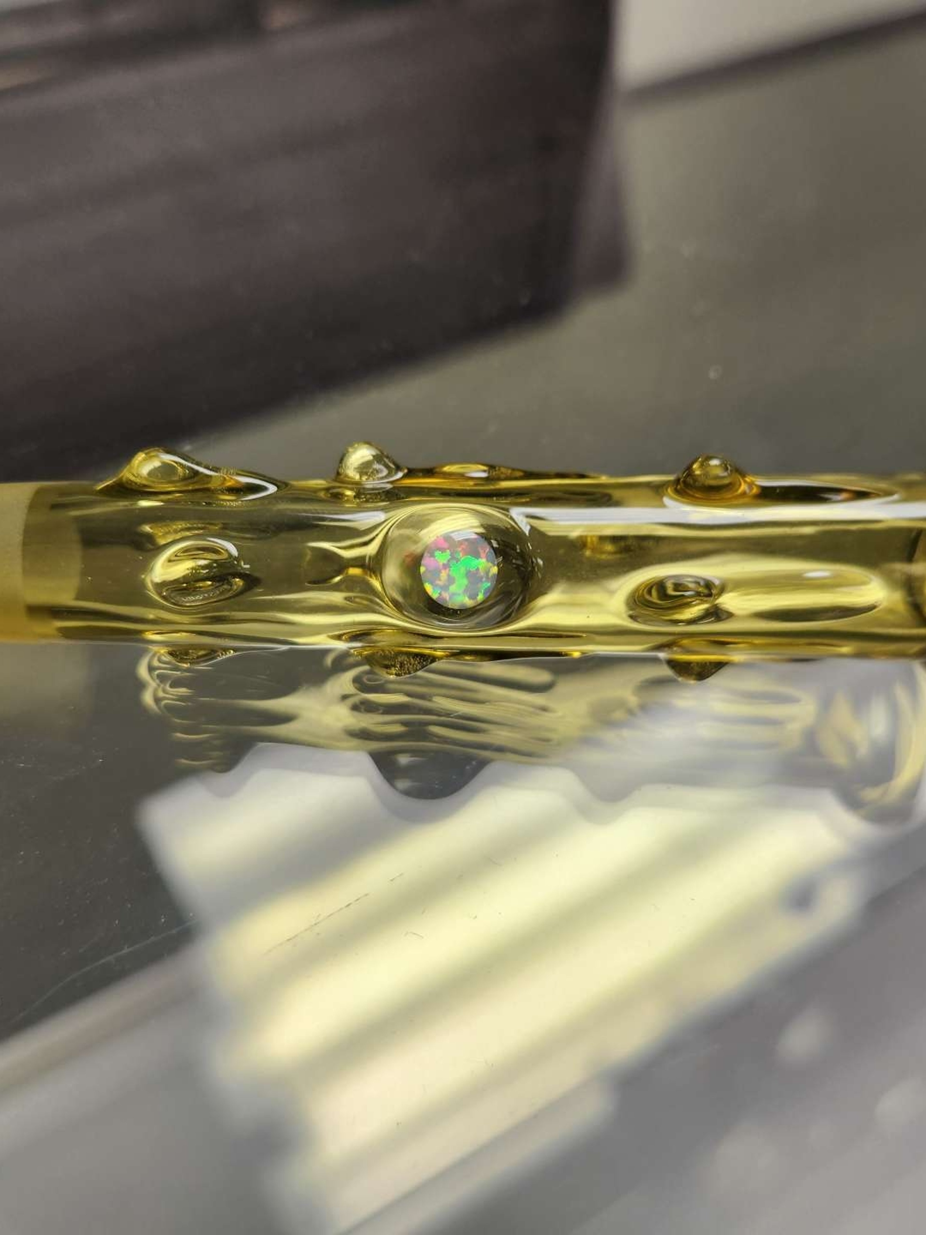 Preview pic of GOLD FUMED / OPAL COIN DAB TOOL BY JDG GLASS