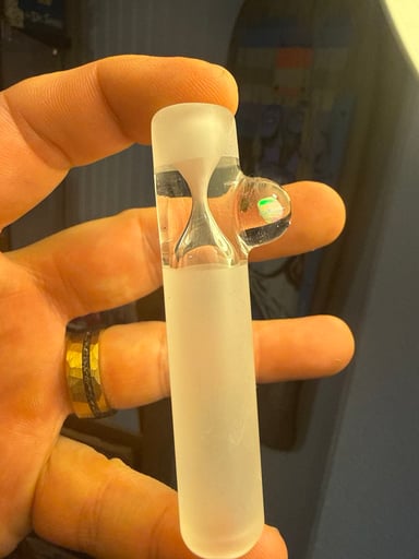 Preview pic of Frosted chillum with opal