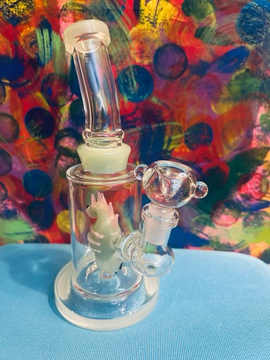Preview pic of Green glass seahorse water pipe
