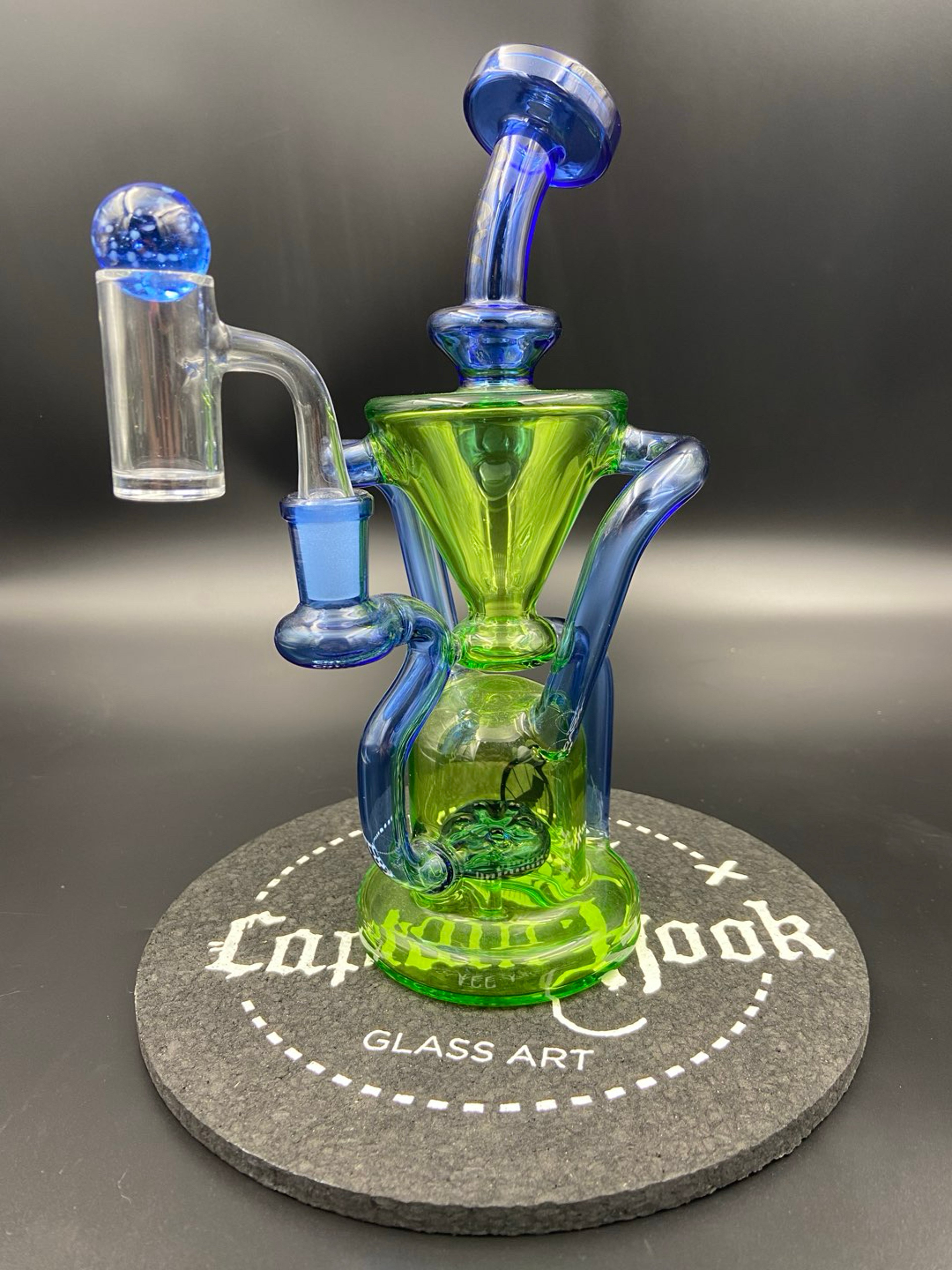 MAV Glass “The Humboldt” Double Uptake Recycler-Blue/Green image 0