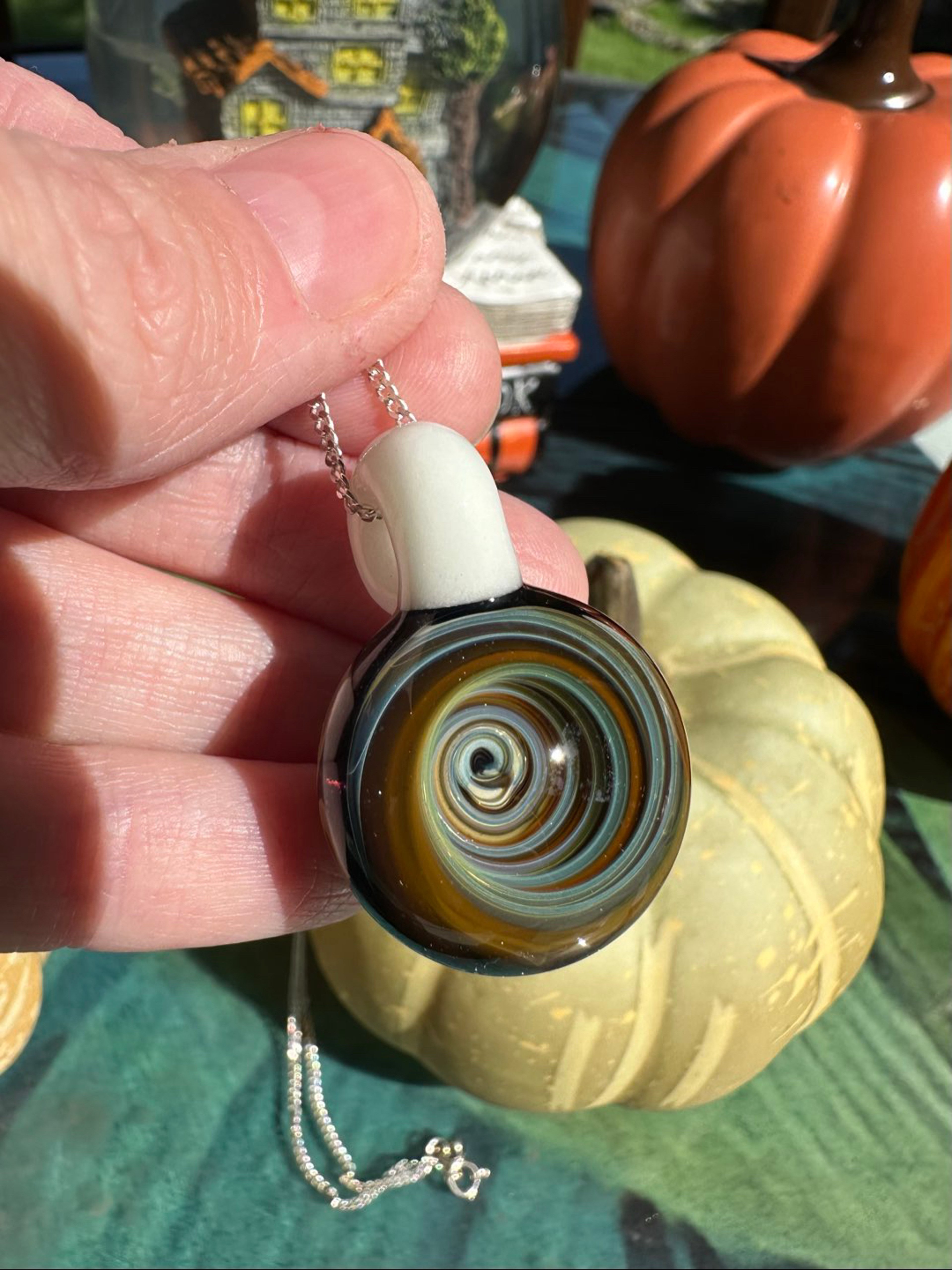 Preview pic of Vortex Halloween/Fall Pendant with Glow in the Dark loop