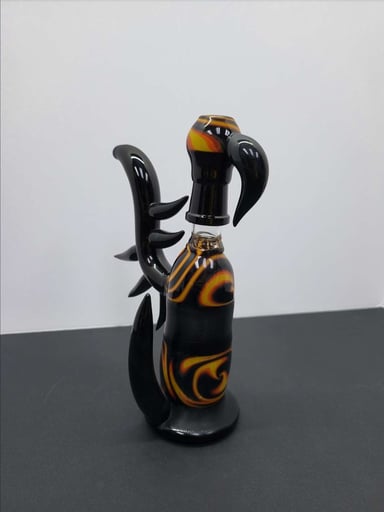 Preview pic of Horned Rig w/ Matching Dome - Black / Orange / Yellow - NEW OLD STOCK