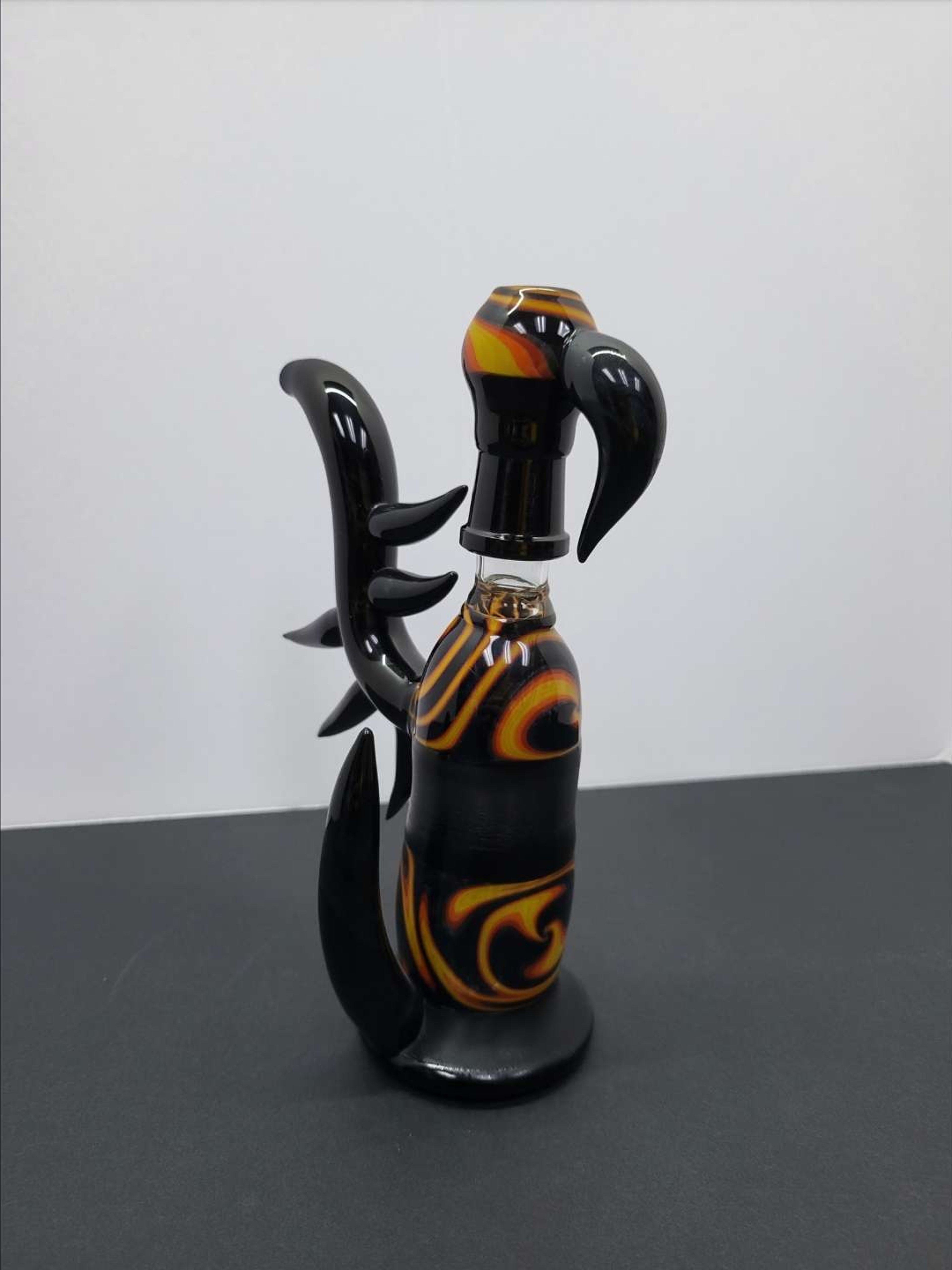 Horned Rig w/ Matching Dome - Black / Orange / Yellow - NEW OLD STOCK image 0