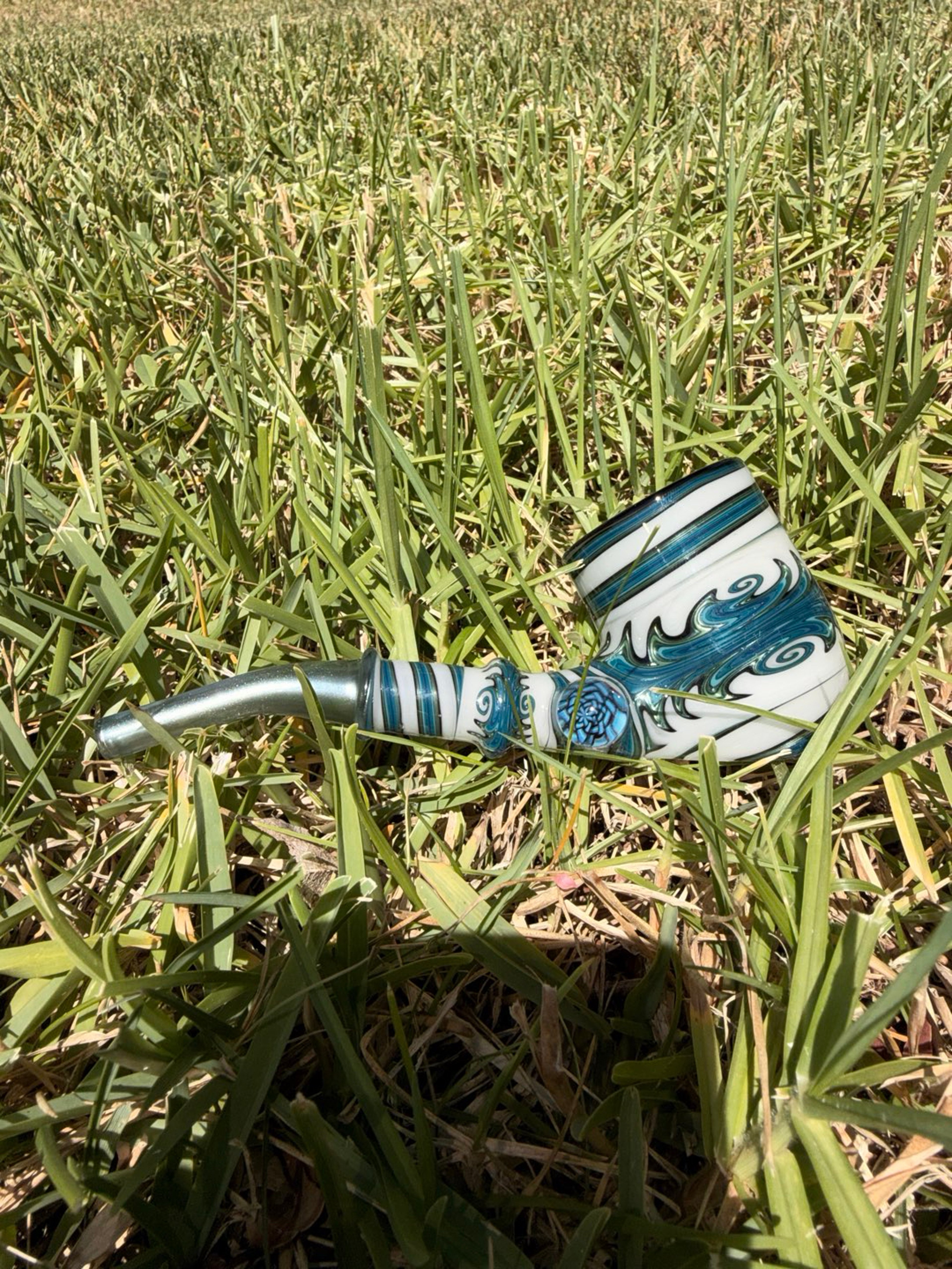 Preview pic of Heady glass for Puffco Proxy - blue & white worked