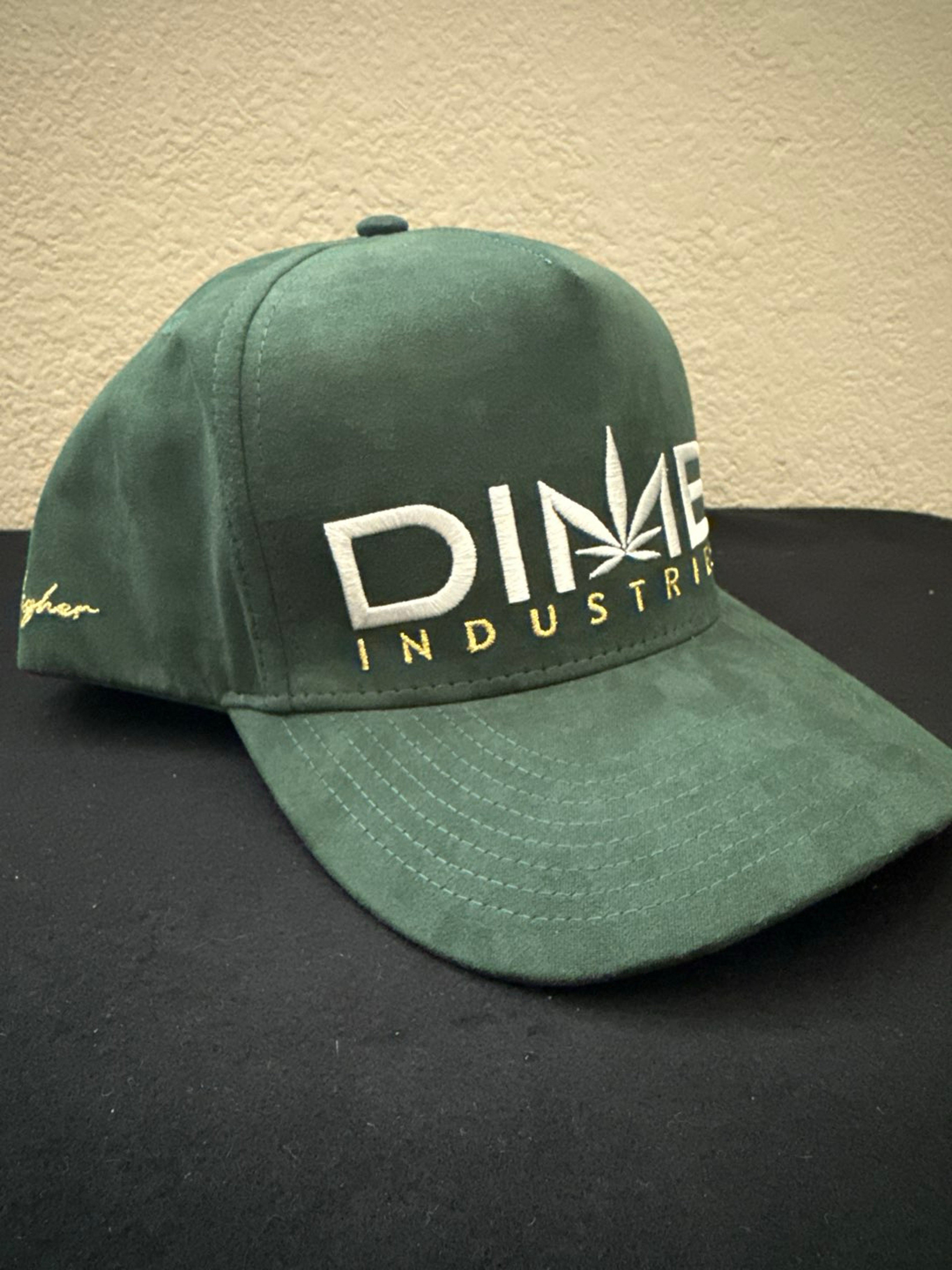 DIME Industries Green Suede Snap Back Hat image 0