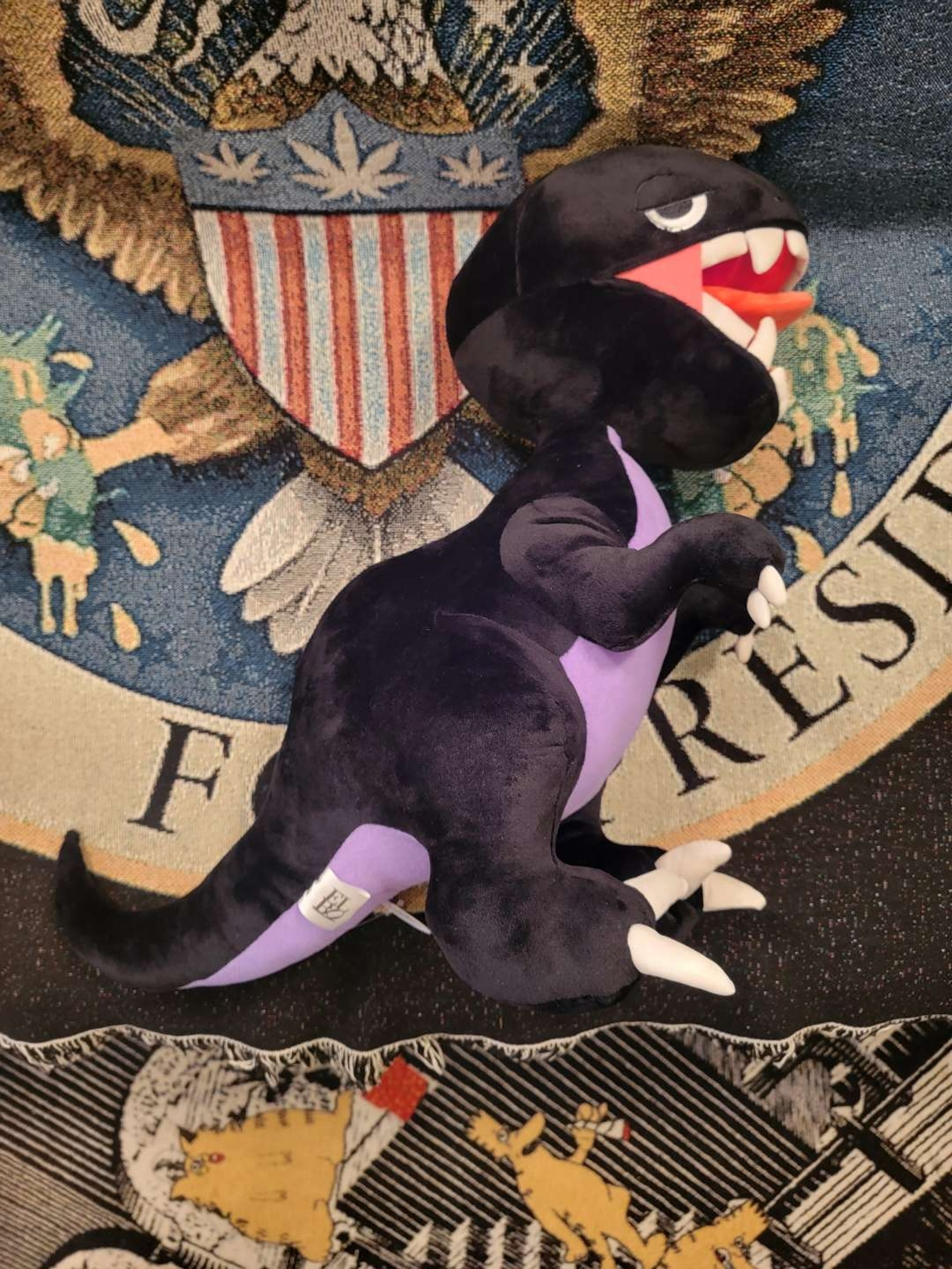 Preview pic of Elbo Glass Open Mouth Raptor Plush