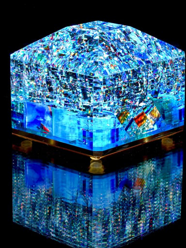 Preview pic of Jon Kuhn - "Bora" Coldworked Gemstone Paperweight
