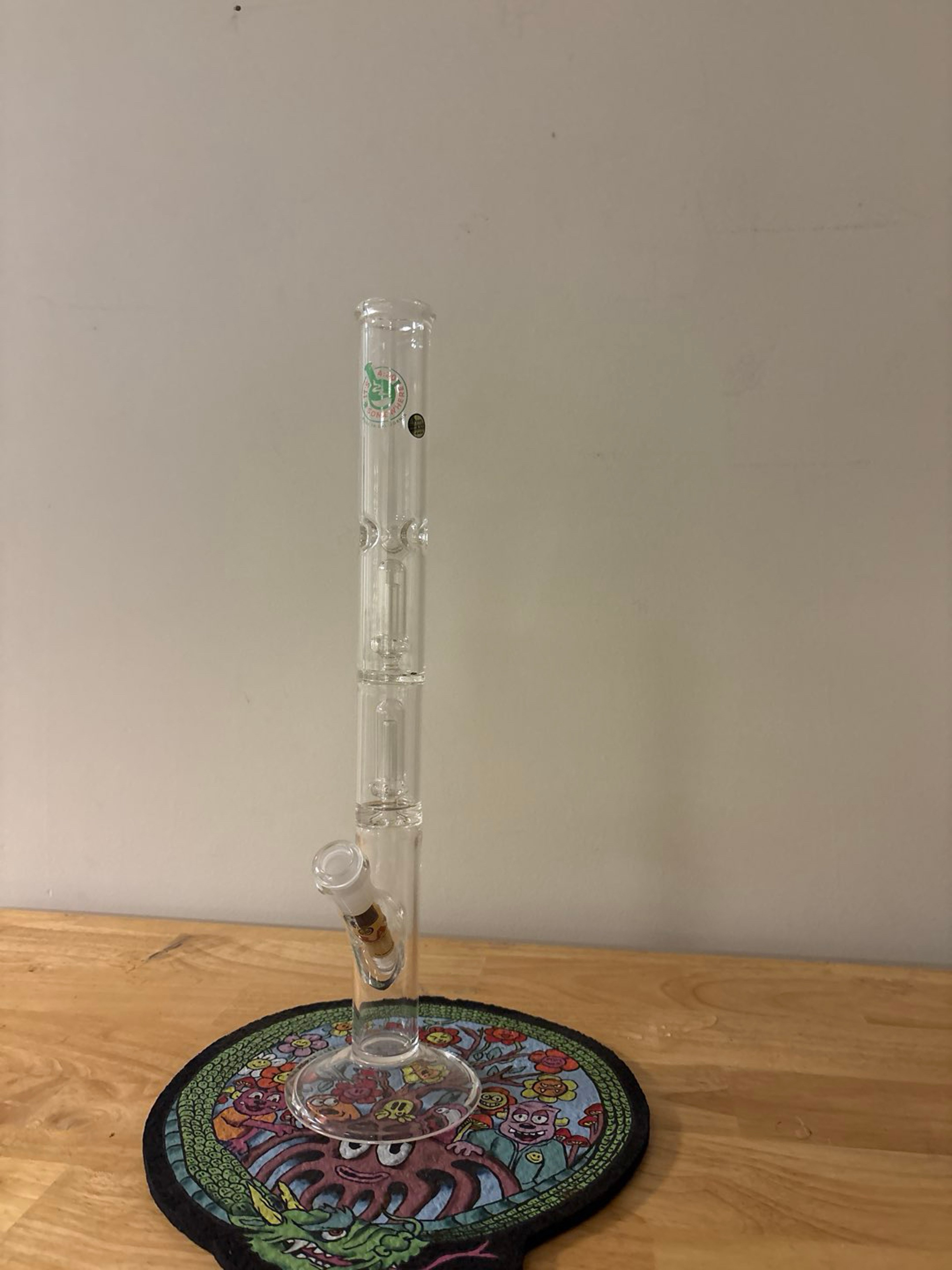 “16 Double shower head perc straight tube water pipe image 0