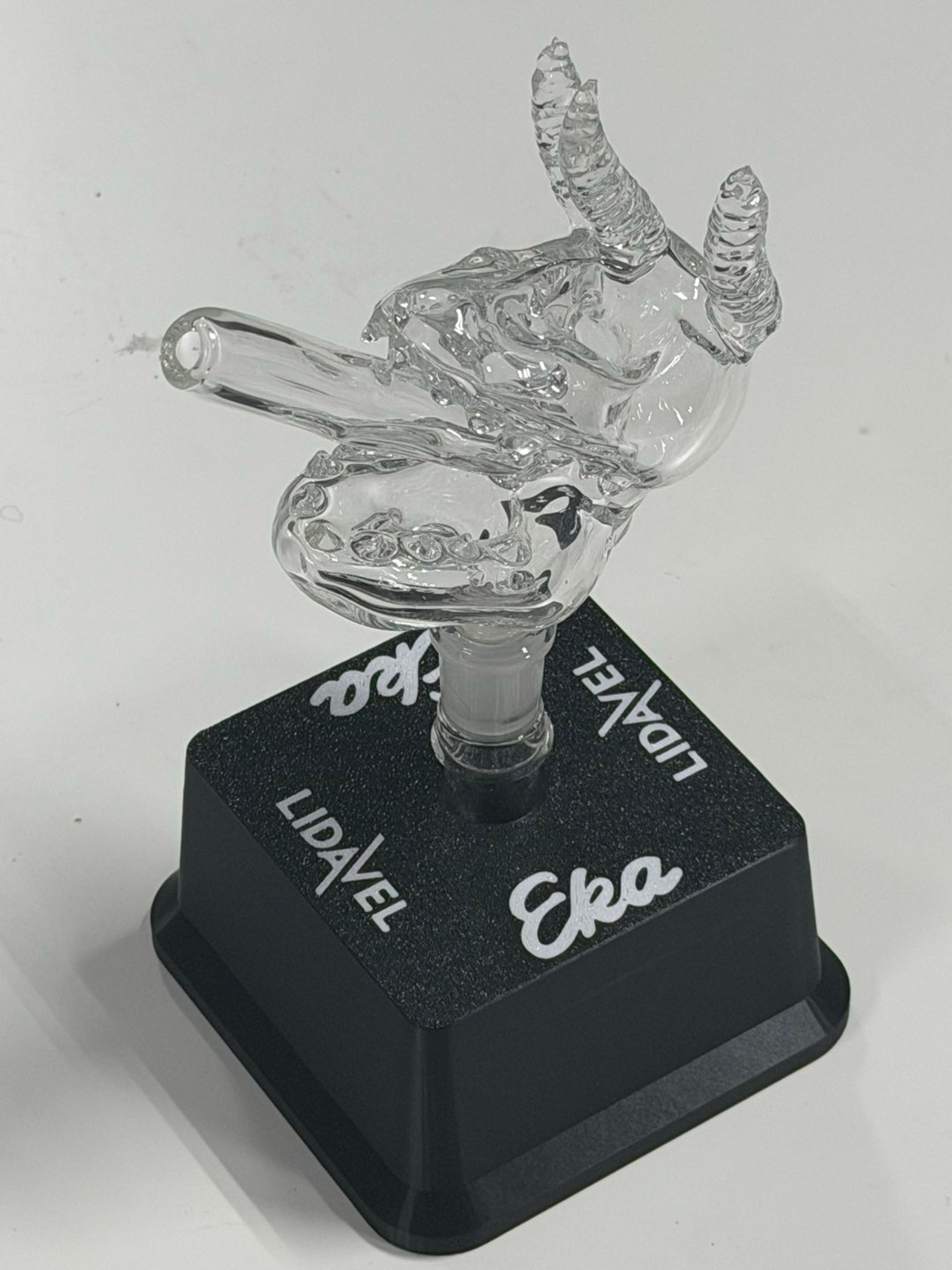 Preview pic of EKA GLASS CHAMELEON SKULL DRY NECK FOR LIDAVEL BOX