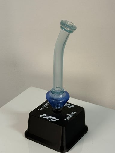 Preview pic of ERY GLASS VERTICAL BENT KICKBACK DRY NECK FOR LIDAVEL BOX - BLUE & BLUE