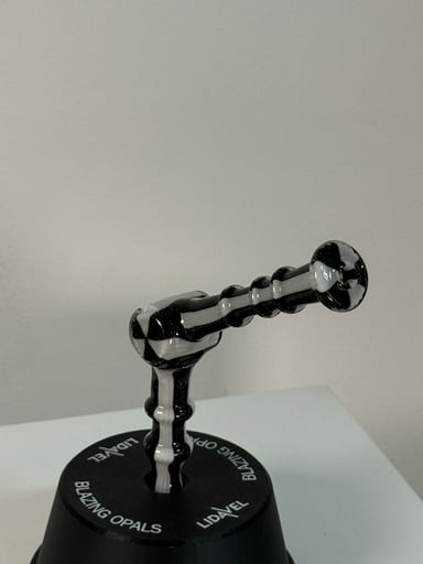 Preview pic of BLAZING OPALS KICKBACK DRY NECK FOR LIDAVEL BOX - BLACK & WHITE CRUSHED OPAL