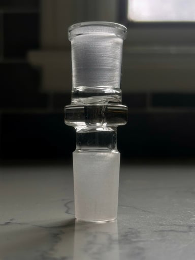 Preview pic of 14mm → 18mm Adapter | Worked Glass Joint | Clear/Frosted