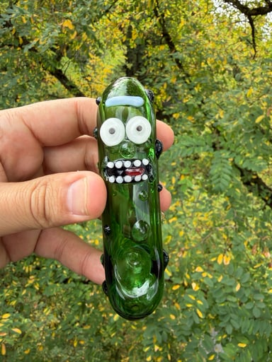 Preview pic of Chameleon Glass Pickle Rick Hand Pipe