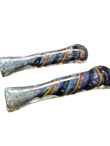 Preview pic of Multi-Colored Handcrafted Chillum Glass Art Design