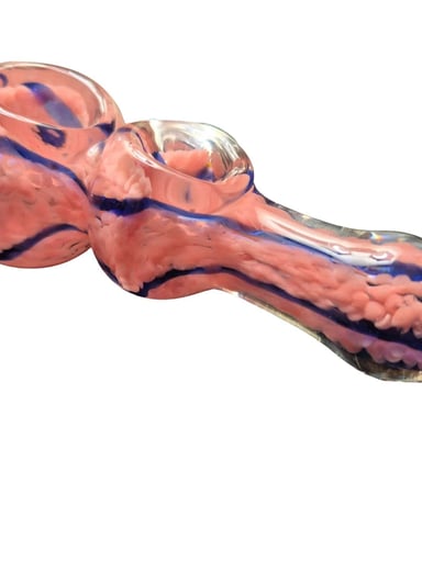 Preview pic of Pink & Blue Swirl Handcrafted Glass Art Design