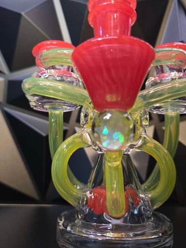 Preview pic of **NEW** Calibear Glass art recycler 8"