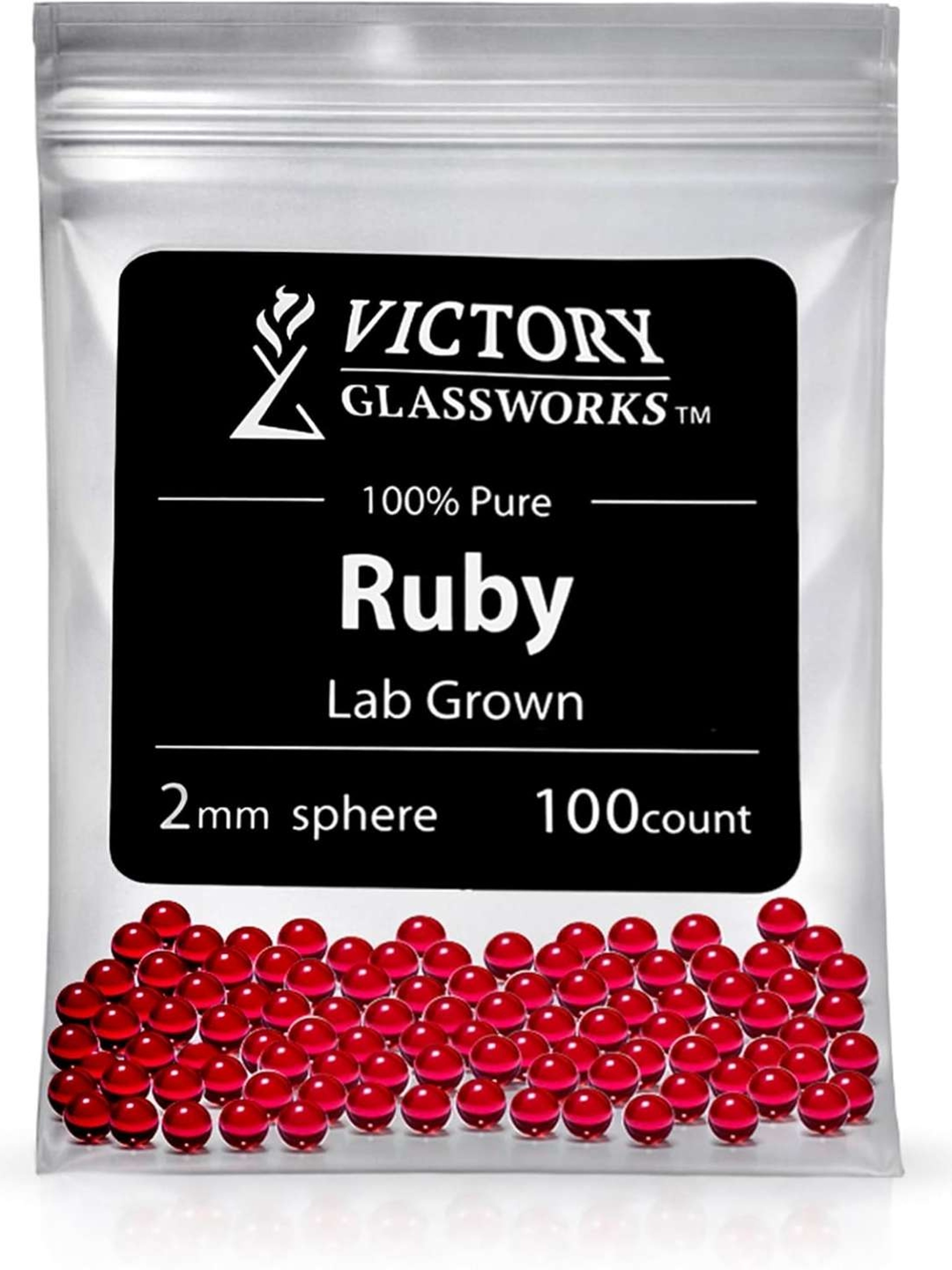 2mm Ruby Pearl 100 Pack image 0