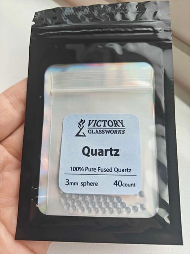 Preview pic of 3mm Fused Quartz Pearls 40 Pack