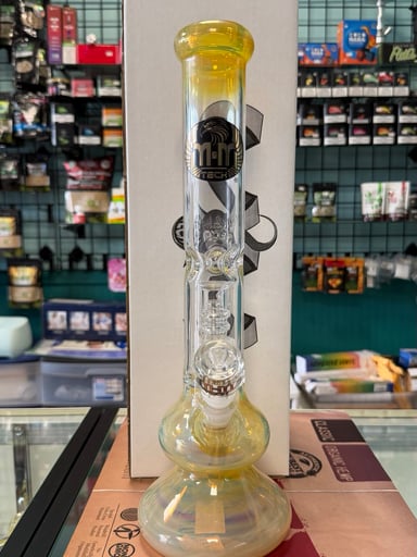 Preview pic of M&M Tech 16” Single Perc silver fume waterpipe