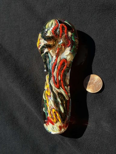 Preview pic of Inside out, color changing, borosilicate glass pipe. FREE SHIPPING