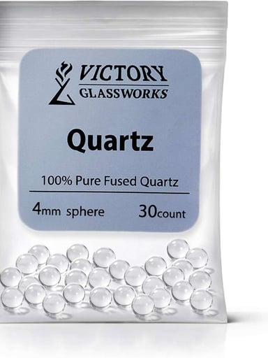 Preview pic of 4mm Fused Quartz Pearls 30 Pack