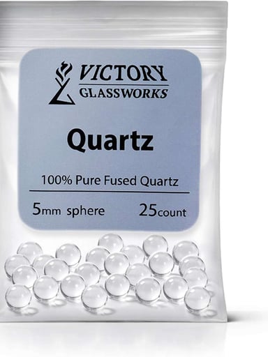 Preview pic of 5mm Fused Quartz Pearls 25 Pack