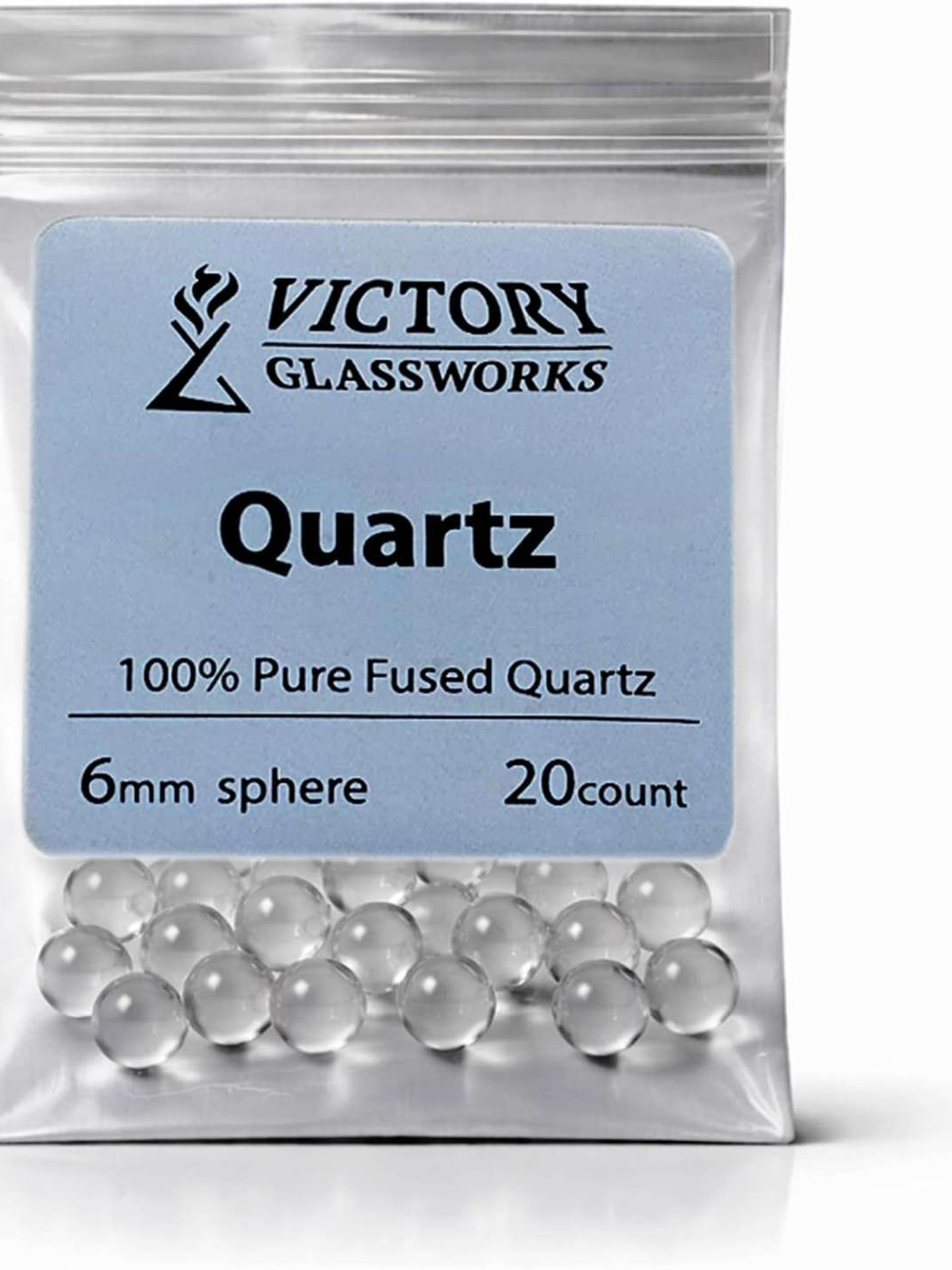 6mm Fused Quartz Pearls 20 Pack image 0