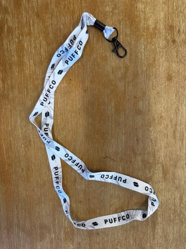 Preview pic of Puffco Lanyard (white) Puffco Swag & Apparel