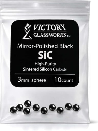 Preview pic of 3mm Silicon Carbide Pearls 10 Pack