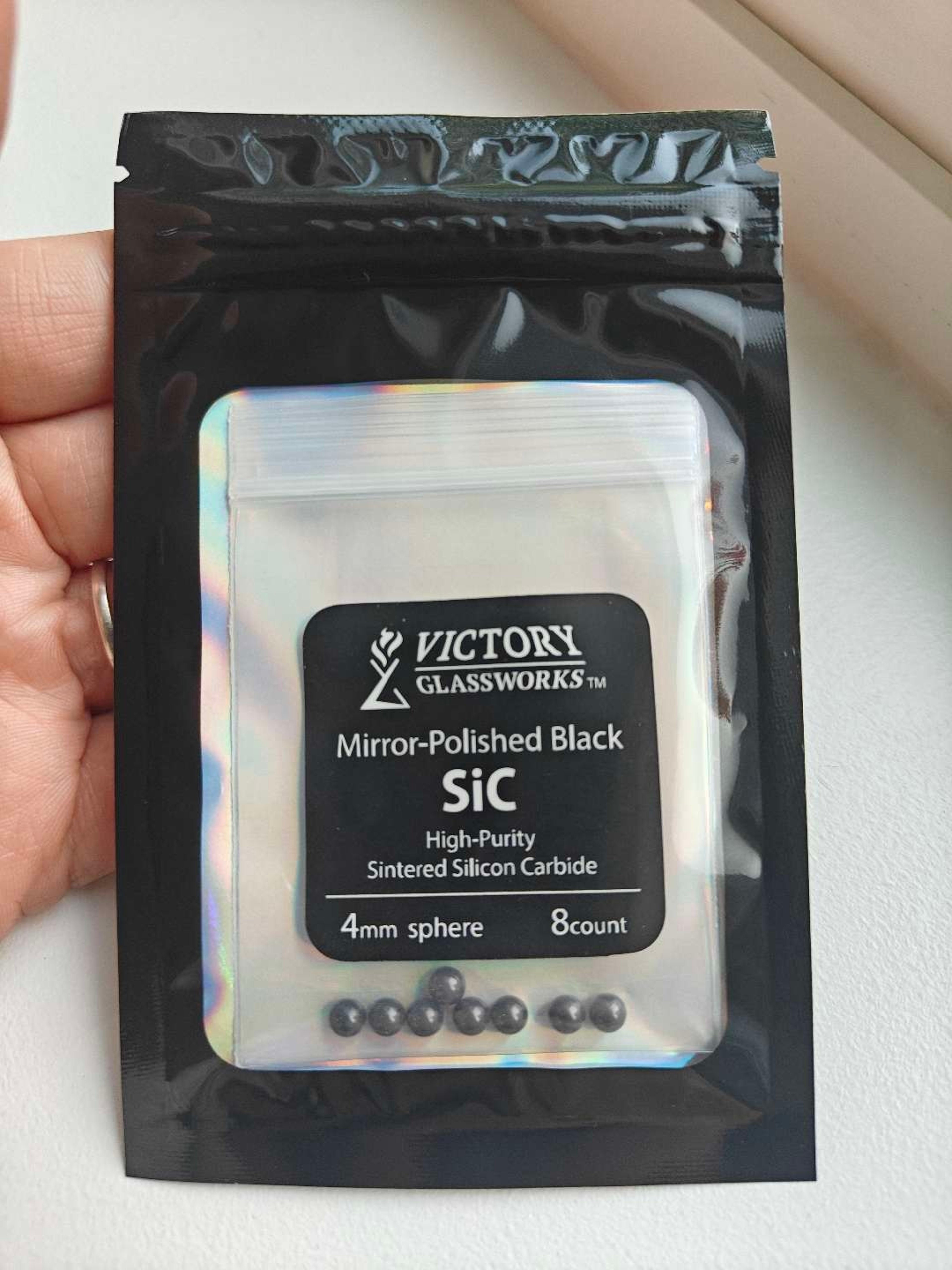 4mm Silicon Carbide Pearl 8 Pack image 0