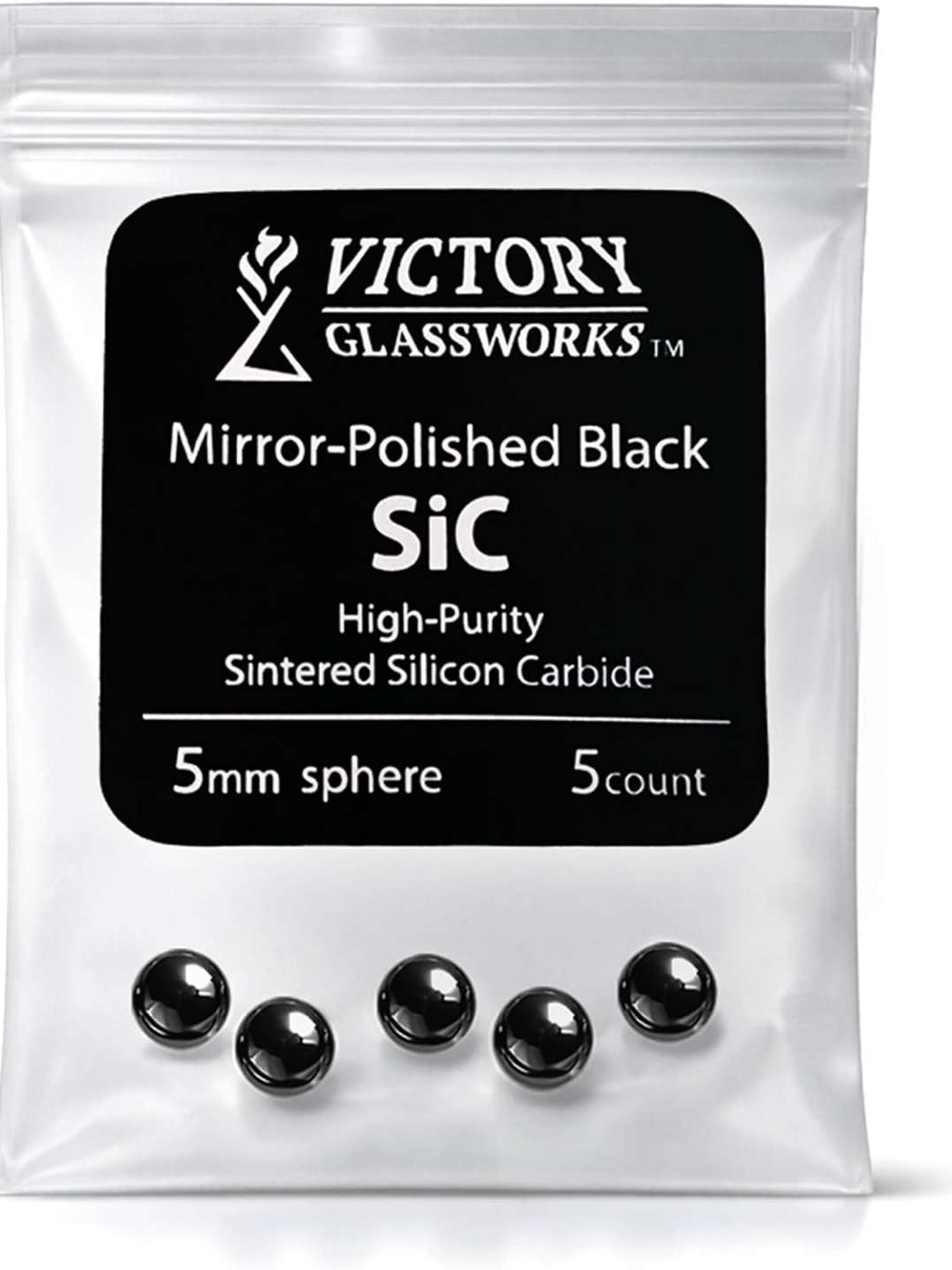 5mm Silicon Carbide Pearls 5 Pack image 0