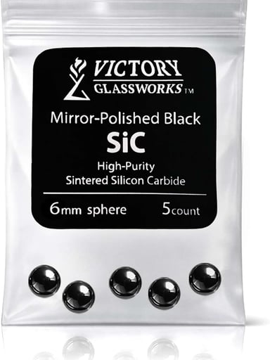 Preview pic of 6mm Silicon Carbide Pearls 5 Pack