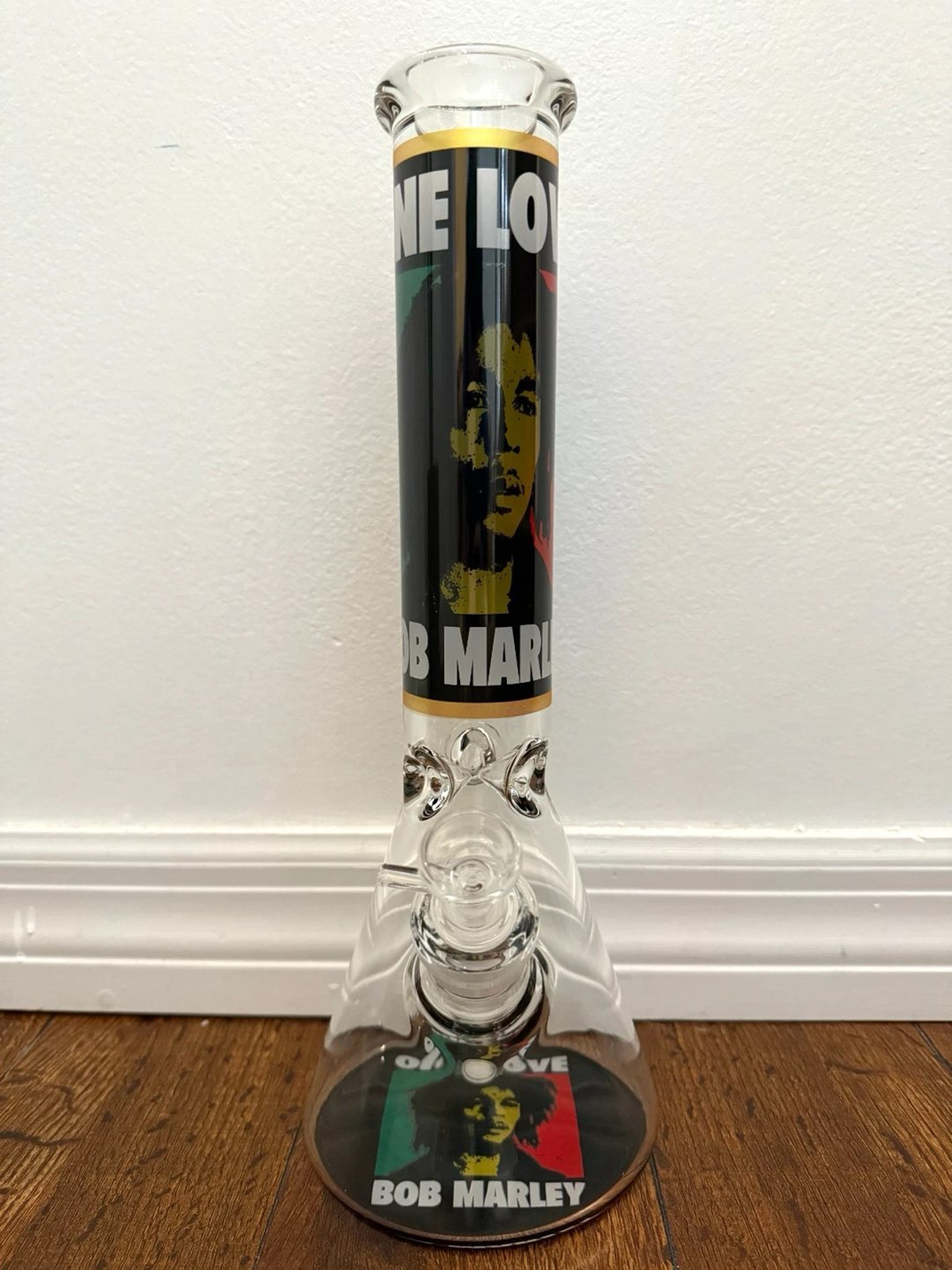 14” Beaker Bottom One Love Bob Marley image 0