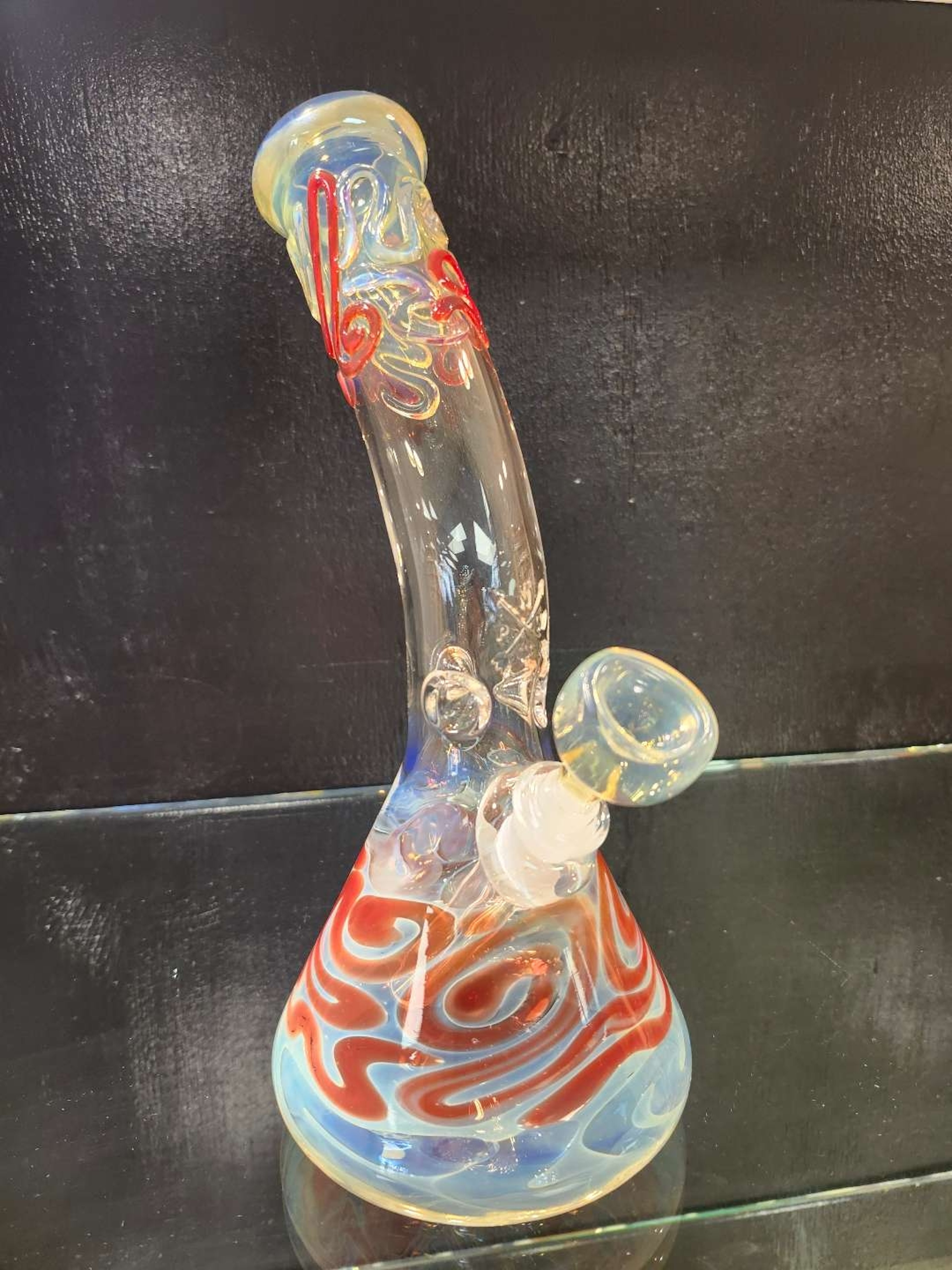 Preview pic of MARY JANES GLASS   12" BENT NECK  BEAKER