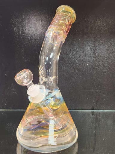 Preview pic of MARY JANES GLASS 12" BENT NECK BEAKER