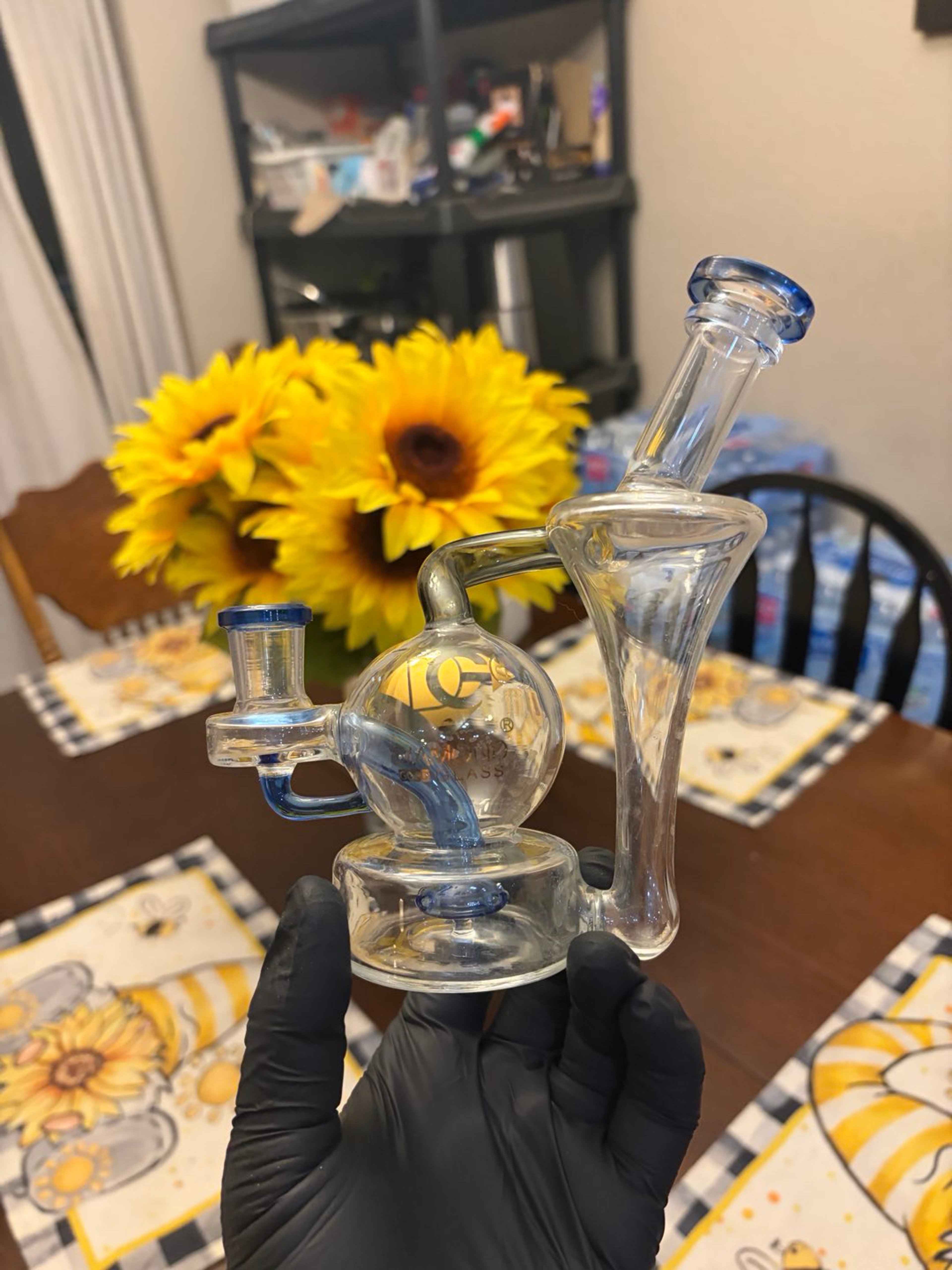 6.5 inch diamond glass dab rig image 0