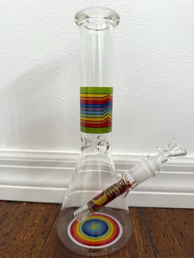 Preview pic of 10" Premium Beaker Bottom Rainbow Bullseye