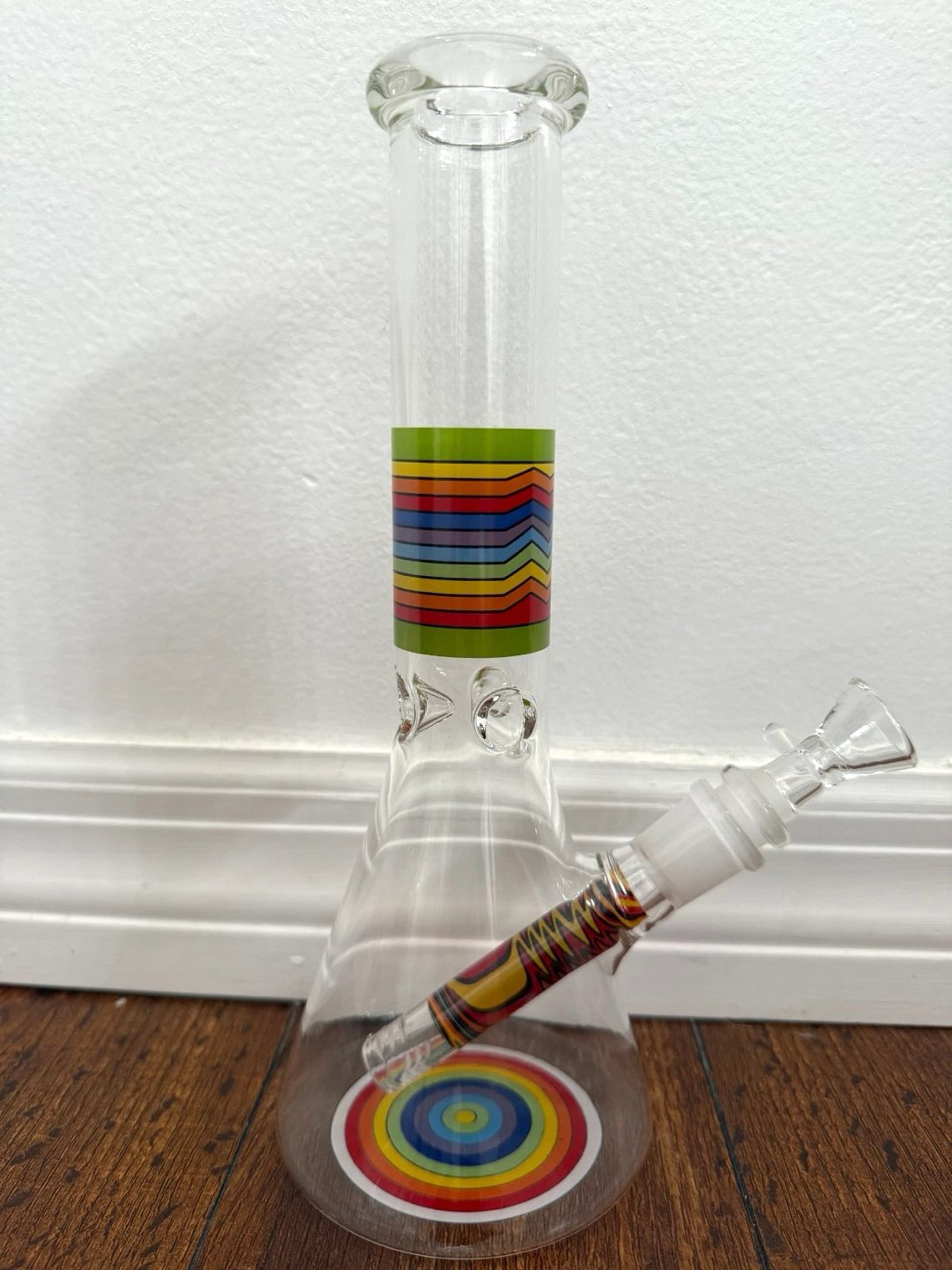 Preview pic of 10" Premium Beaker Bottom Rainbow Bullseye