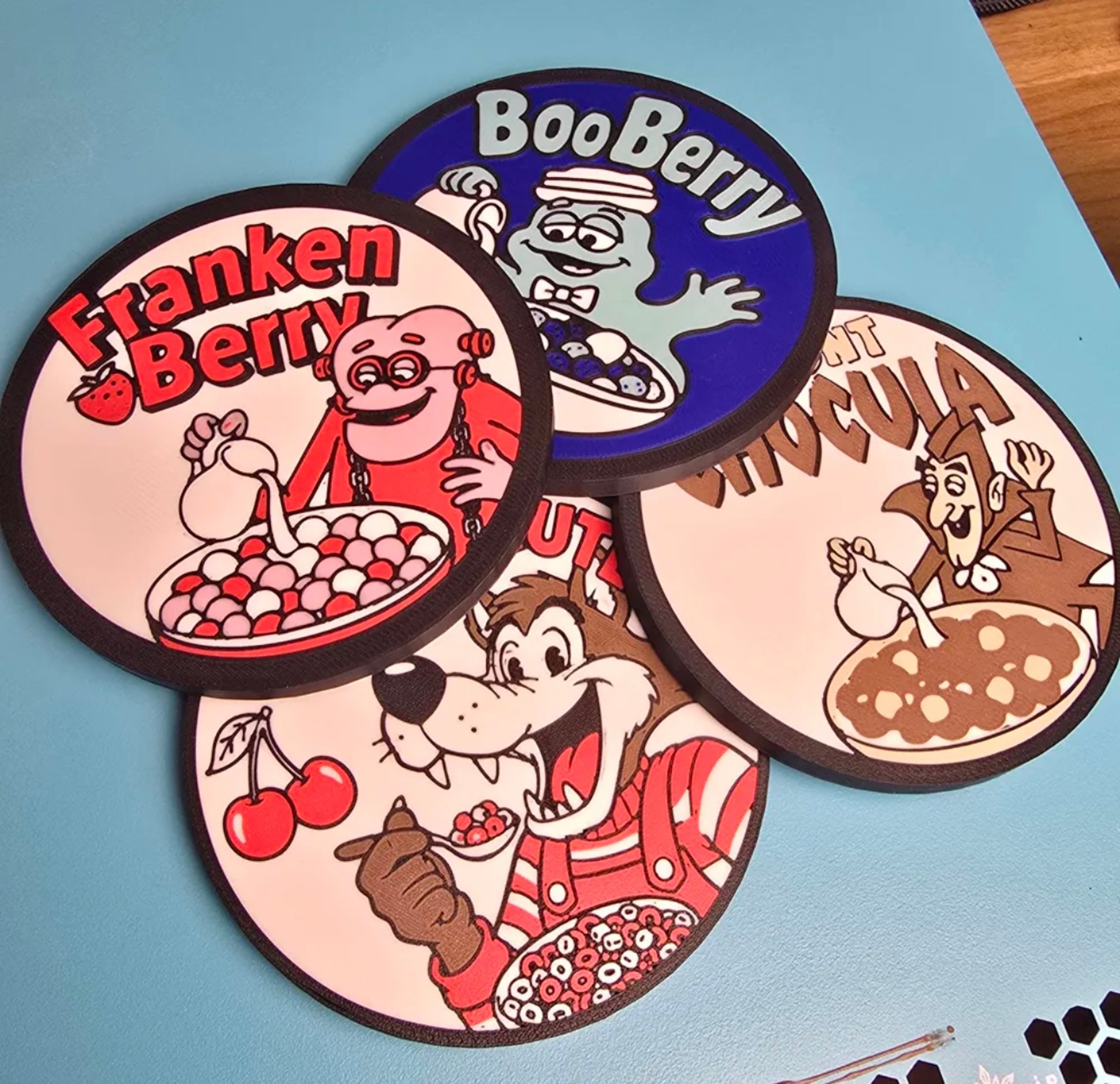 Preview pic of Vintage Monster Cereal Custom Coaster Set (4-Pack)