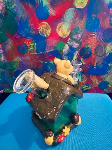 Preview pic of Cute Glass and Ceramic Squirrel House Bong