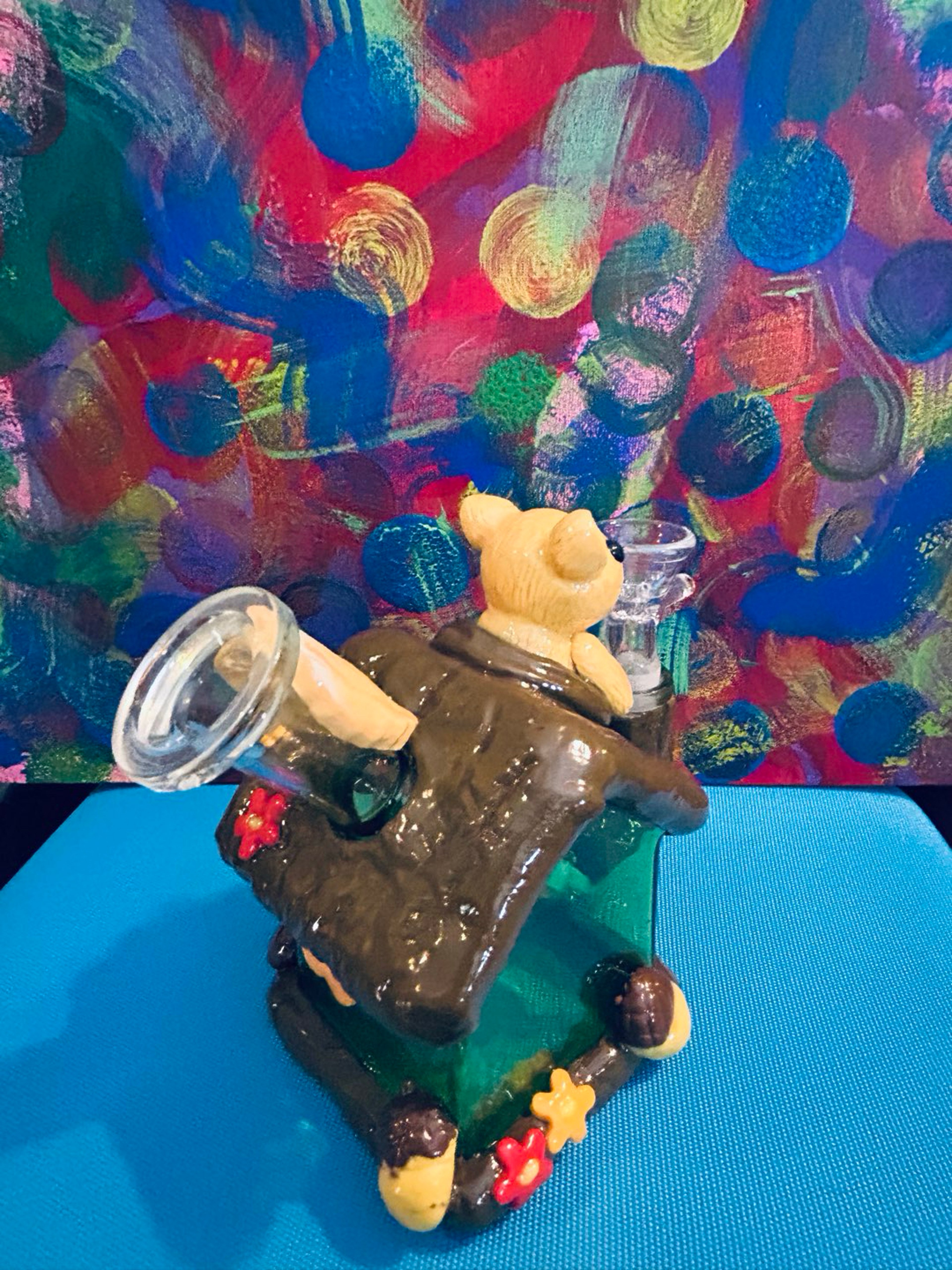 Preview pic of Cute Glass and Ceramic Squirrel House Bong