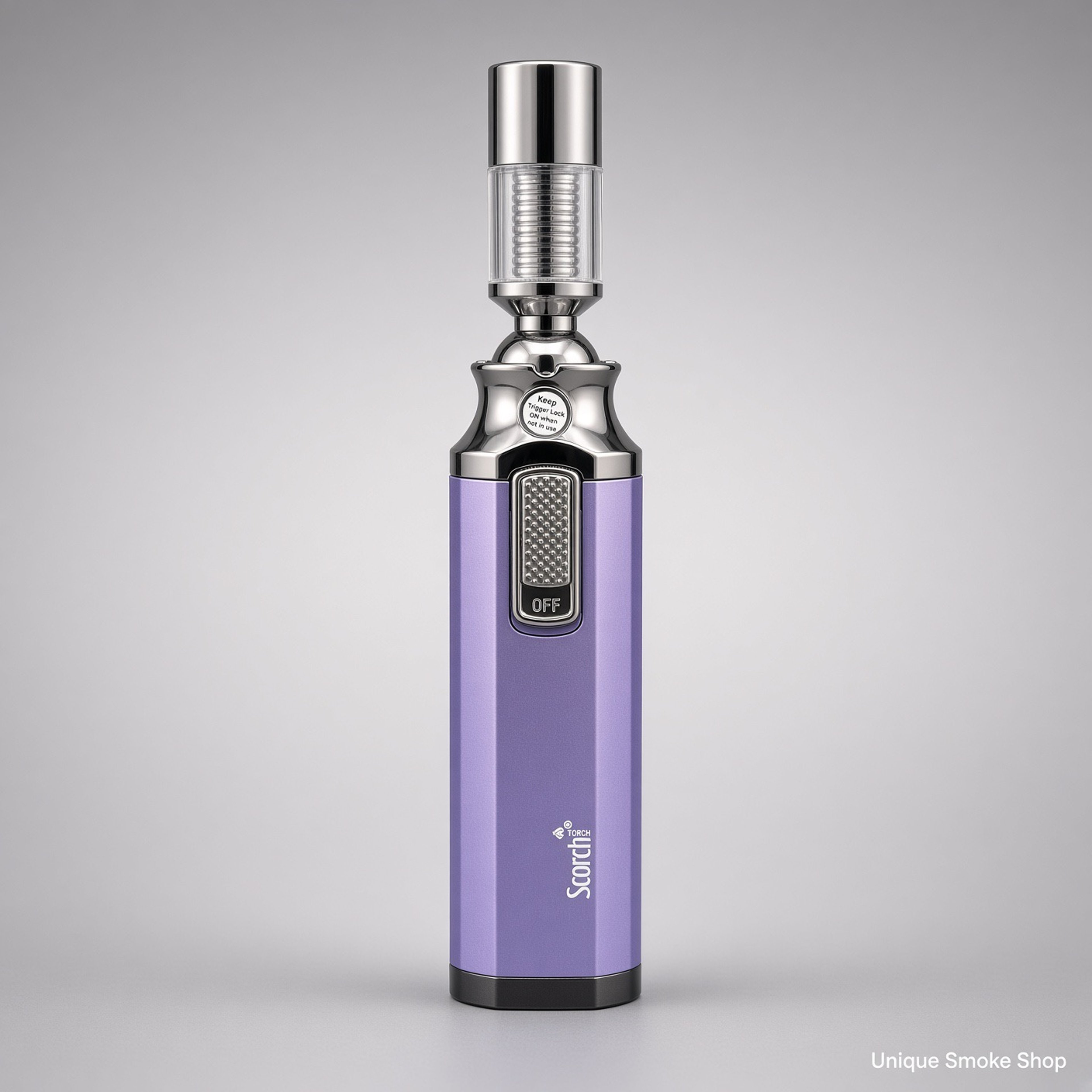 Preview pic of Scorch 6” Swivel Torch Lighter | 360° Adjustable Head | Purple | New | Ships Empty