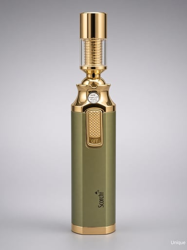 Preview pic of Scorch 6” Swivel Torch Lighter | 360° Adjustable Head | Olive & Gold | New | Ships Empty